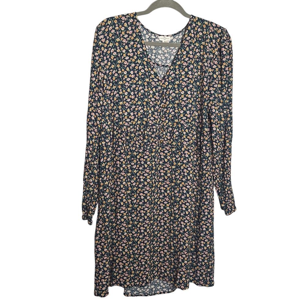 Mason & Belle Floral Midi Dress Coquette Boho Fairy Black Large Womens